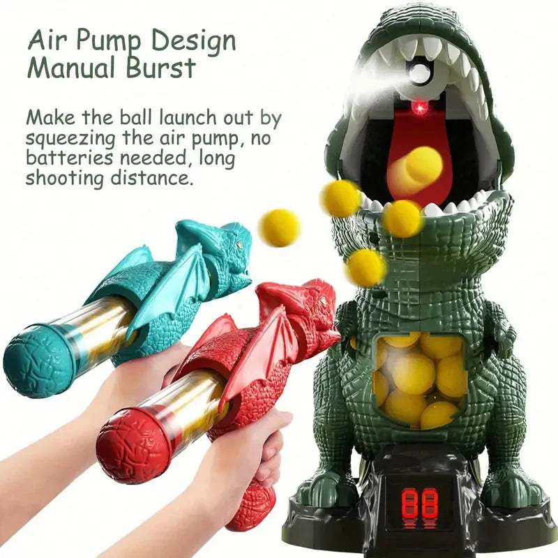 Dinosaur shooting toy gun children's EVA catapult soft bullet gun aerodynamic plastic soft bullet gun creative toy