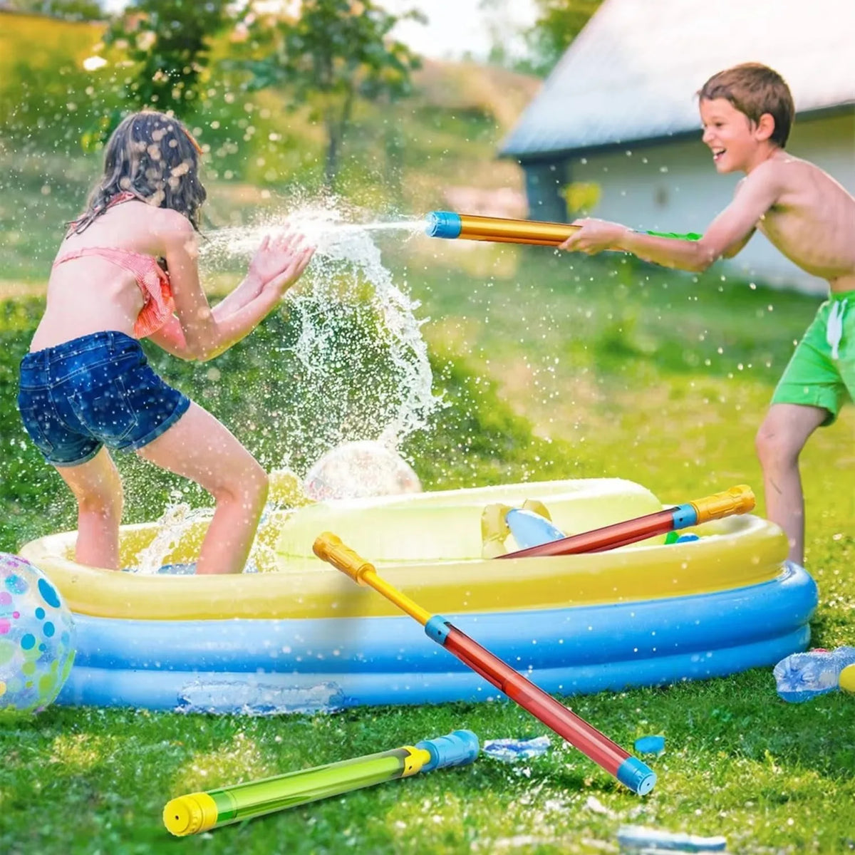 Water Soaker Blaster -16.5'' Bulk Squirt Gun for Kids Adults Water Game Fighting Toys for Summer Pool Beach Outdoor Activity