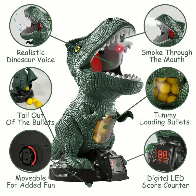 Dinosaur shooting toy gun children's EVA catapult soft bullet gun aerodynamic plastic soft bullet gun creative toy