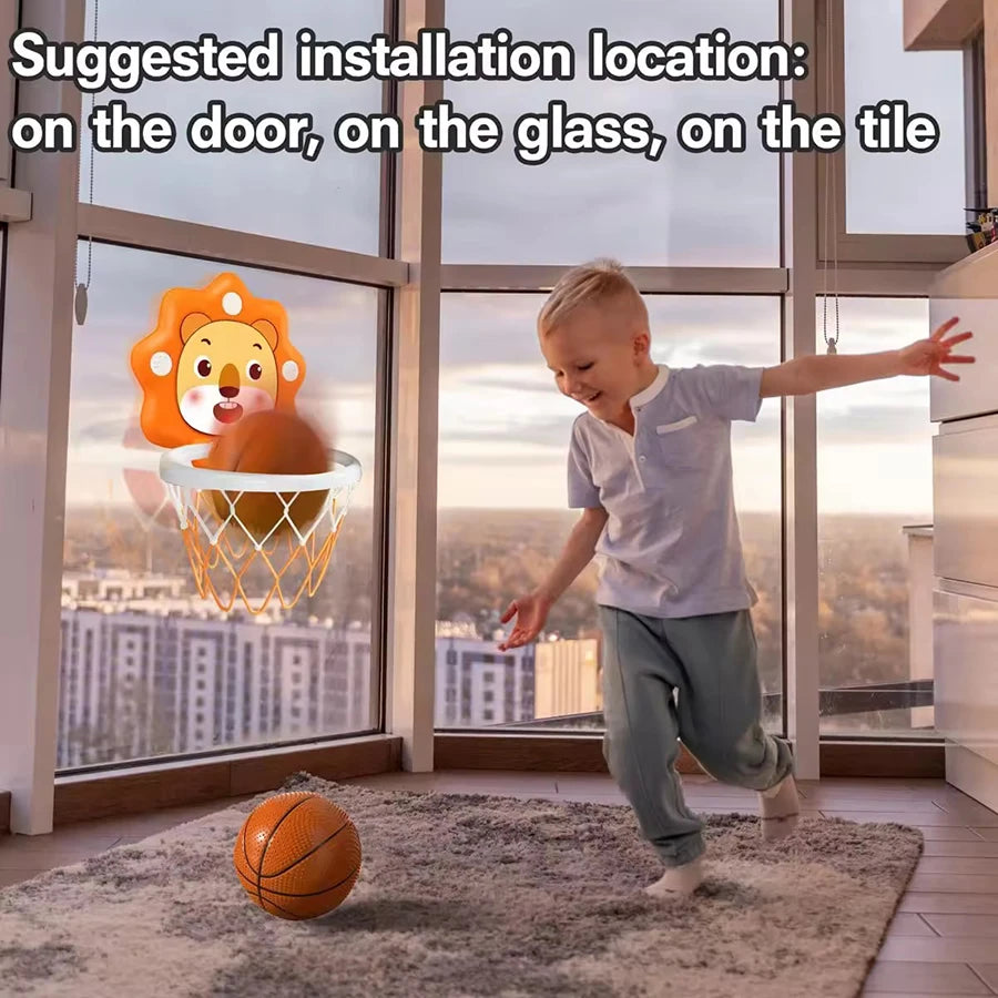 2026 New Children's Basketball Frame Indoor Shooting Hanging Baby Basketball Stand 1-5 Year Old Baby Home Ball Toy No Punching